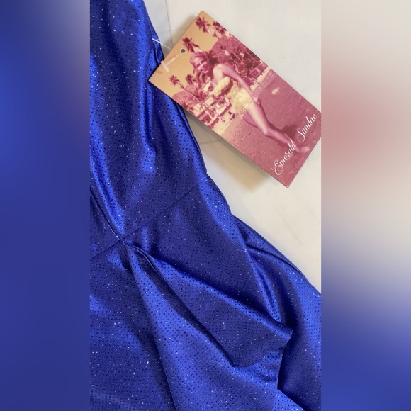 New boutique Emerald Sundae Sparkling Royal Blue Mini Dress multiple sizes nwt - Picture 4 of 6